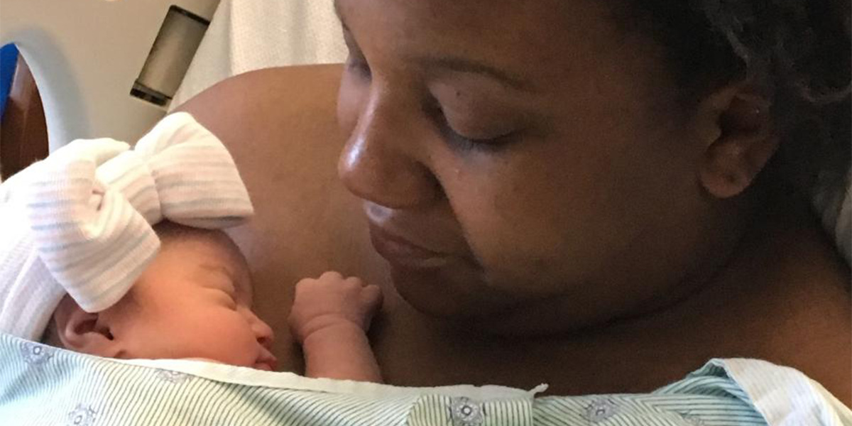 Kamaria Elaine Parks, the first baby delivered in 2017 at Spartanburg Medical Center is pictured with her mother, Danielle