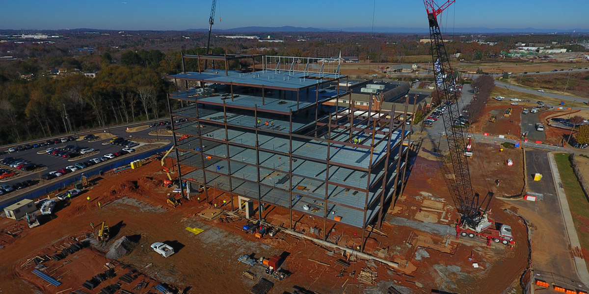 Construction of the Gibbs Cancer Center & Research Institute at Pelham expansion 