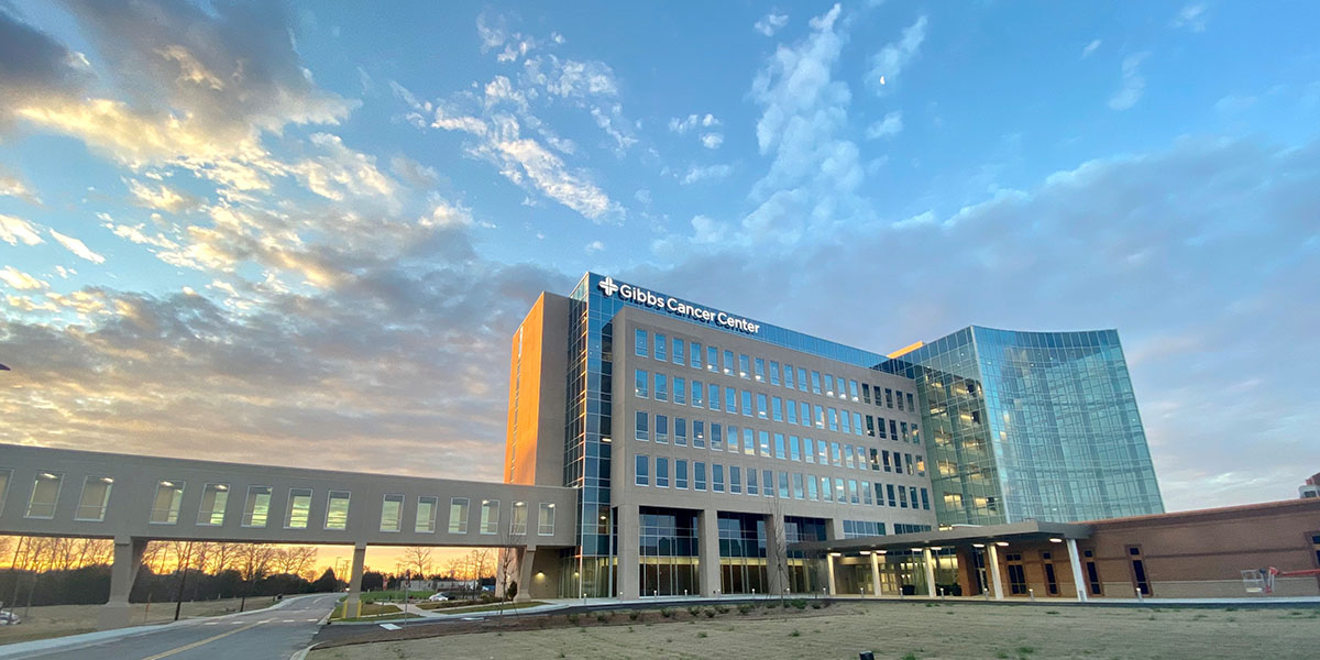 Spartanburg Regional Healthcare System's newly expanded Gibbs Cancer Center & Research Institute at Pelham treats patients in Greer, SC