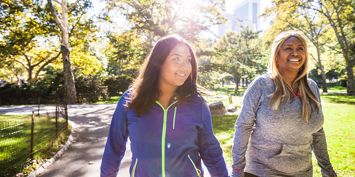 Women jogging in Central Park New York