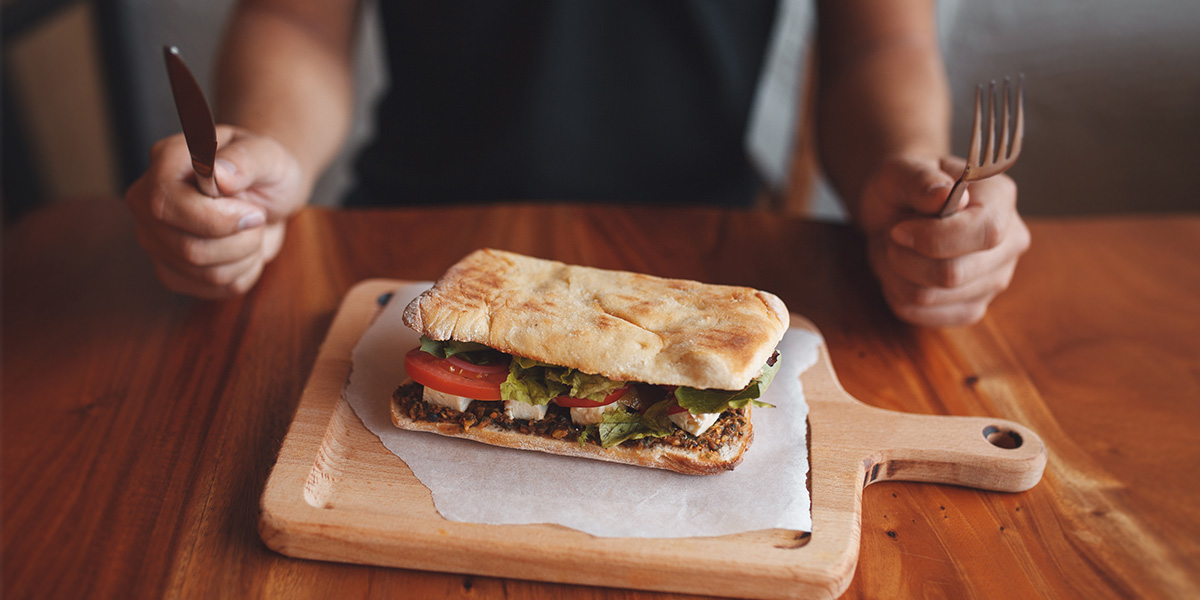 Big sandwich close up