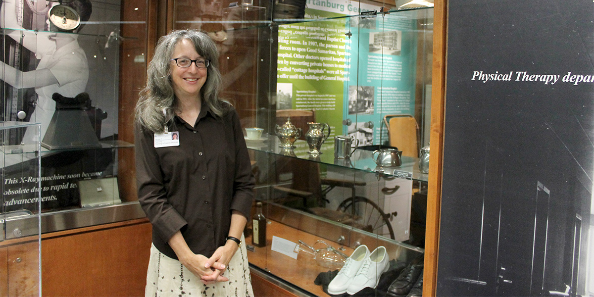 Gretchen Maultsby, director of collection management for Spartanburg County Public Libraries at the The Spartanburg Regional Healthcare Museum