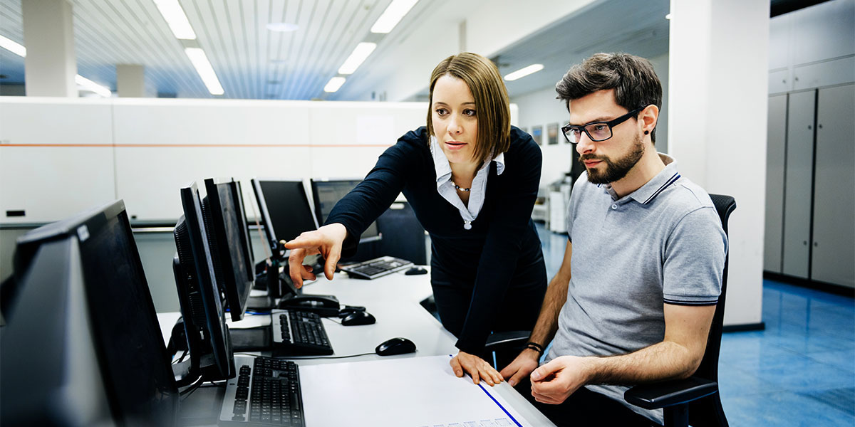 It professionals in control room