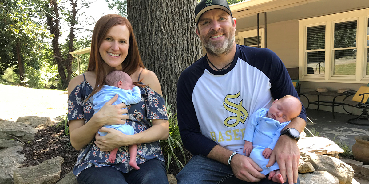 Nettie and Donovan Brooks with their twin baby boys who spent their first days in the NICU at Spartanburg Medical Center.jpg