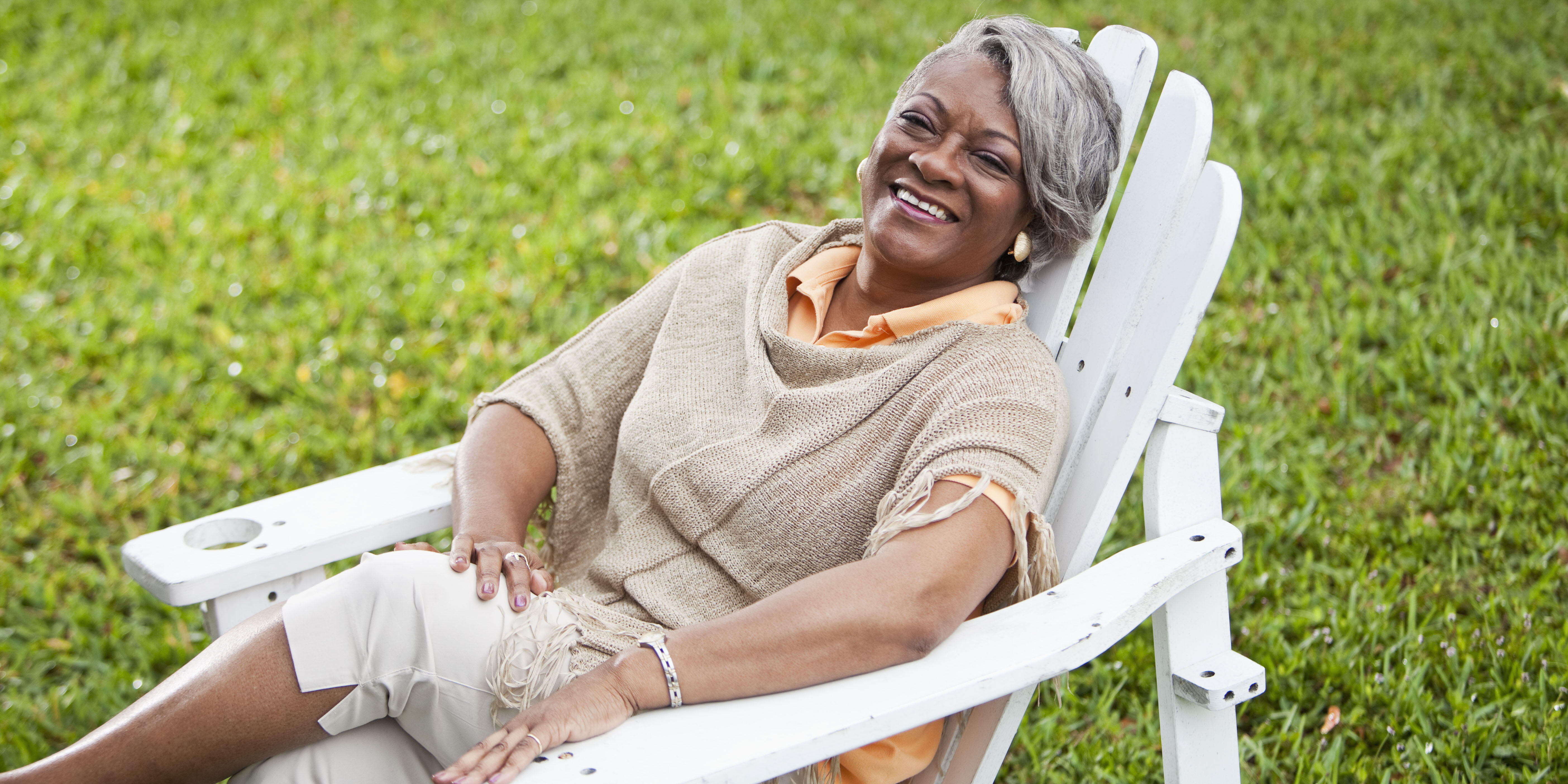 Stylish mature African American woman