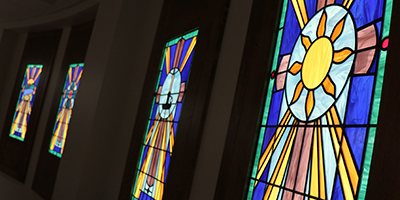 Stained glass chapel windows